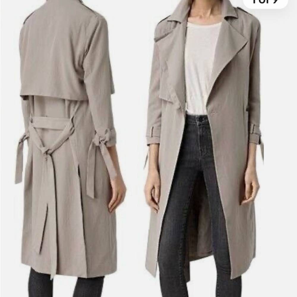 NWT All Saints Emil Mac Trench coat